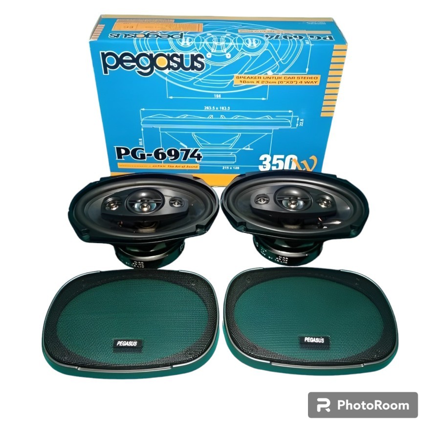 SPEAKER OVAL 4 WAY 350 Watt PEGASUS PG-6974 MAGNET BESAR