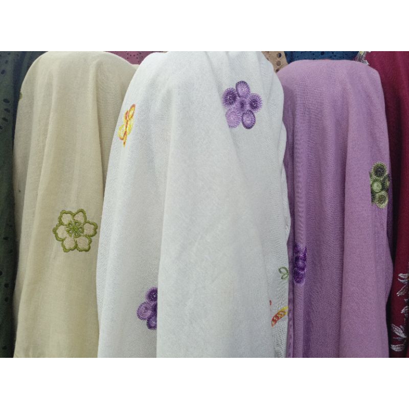 (COD) kain/Bahan katun linen bordir fremium