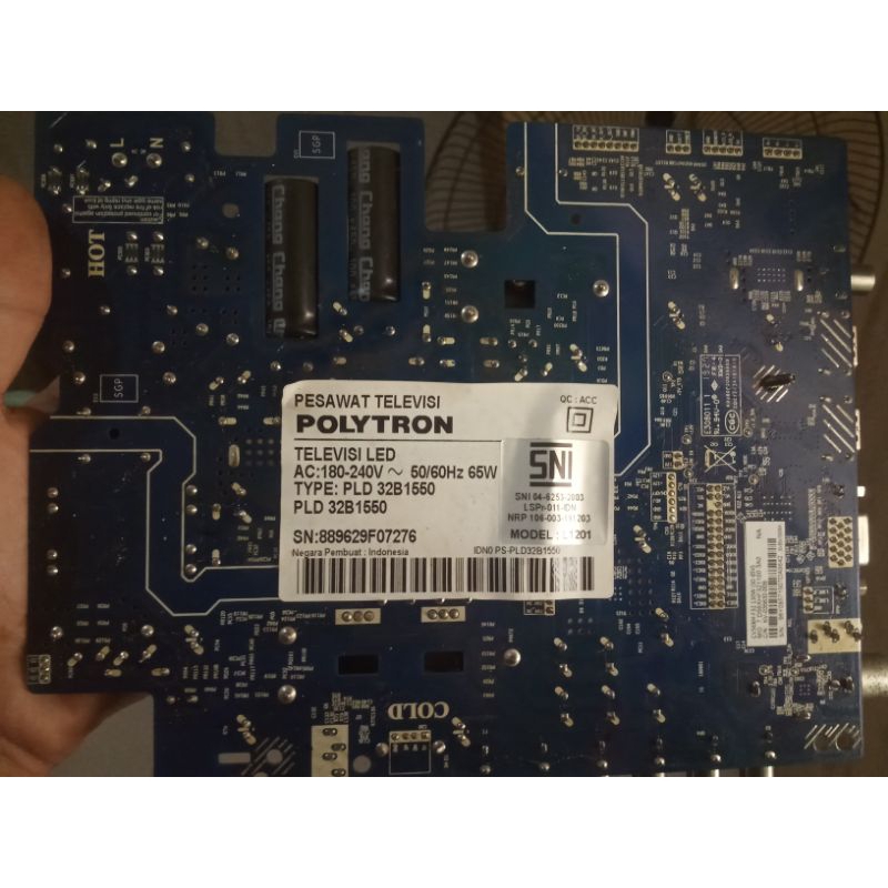 Mb mainboard tv polytron PLD32B1550 copotan normal