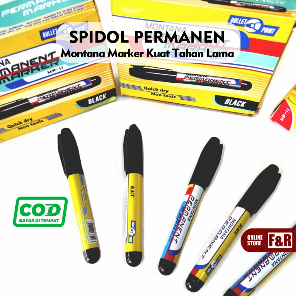 

Spidol Papan Tulis Permanent Marker Montana Round Tip Spidol Permanent Montana Hitam