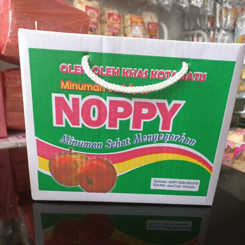 

Sari Apel | Noppy 12pcs | Minuman Sari apel Khas Kota Malang | Kemasan 120ml