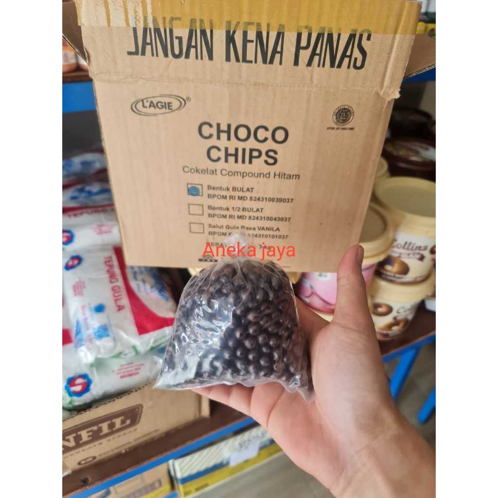 

CHOCO CIPS LAGIE (REPACK) Model 1/2 Bulat ATAU Bulat 250 GR