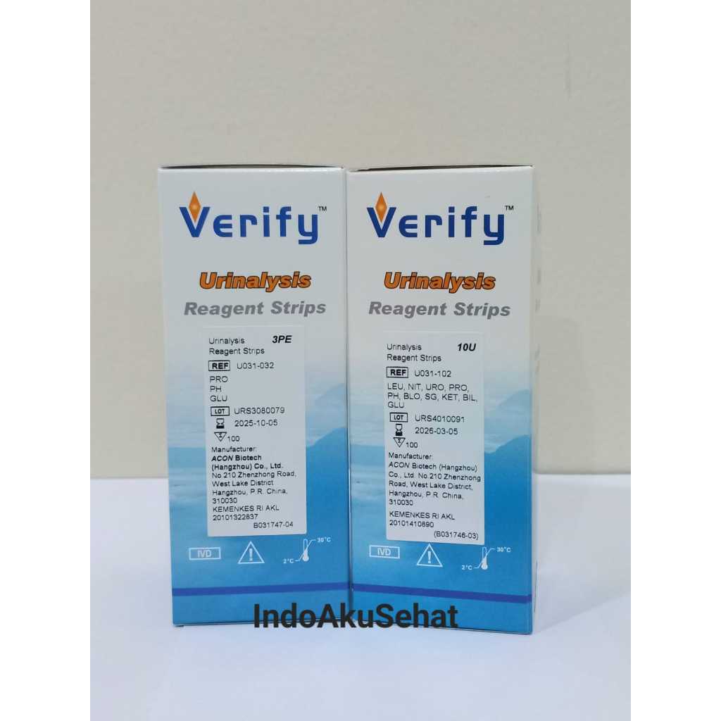 VERIFY 3 PARAMETER VERIFY 10 PARAMETER URINALYSIS REAGENT STRIP VERIFY URINE STRIP