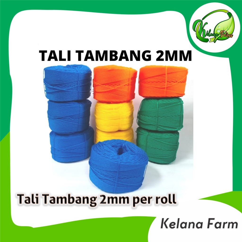 

Tali Tambang Tali Nylon Tali Tampar 2mm per roll Tali Layangan Tali Pertanian Panjang ±100meter per Roll
