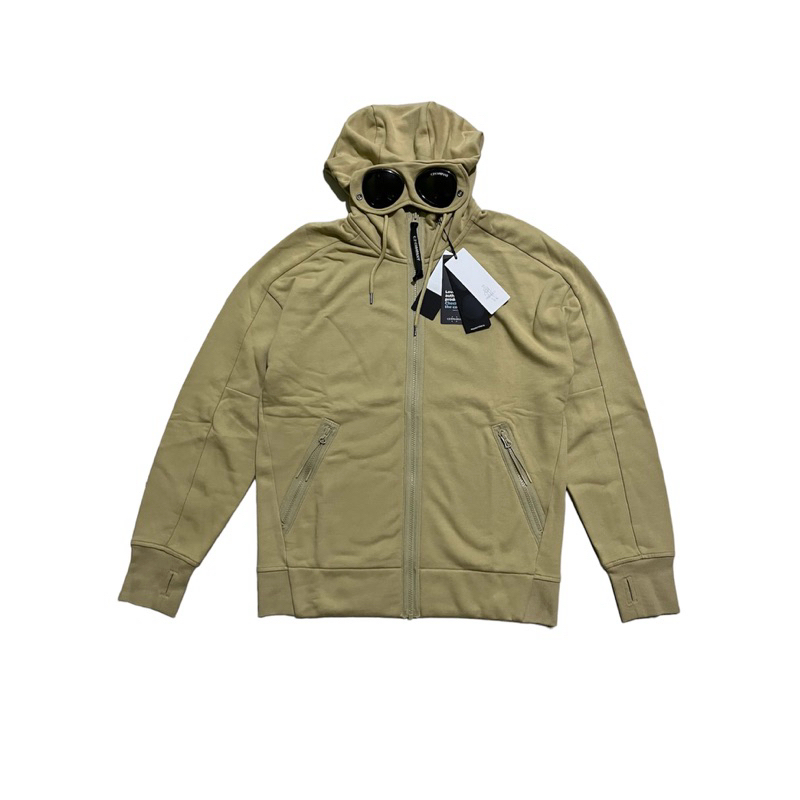 CP COMPANY DIAGONAL FLEECE GOGGLE HOODIE