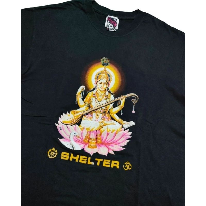Vintage SHELTER - SARASVATI (M) Kaos Tshirt Baju Band Import Original