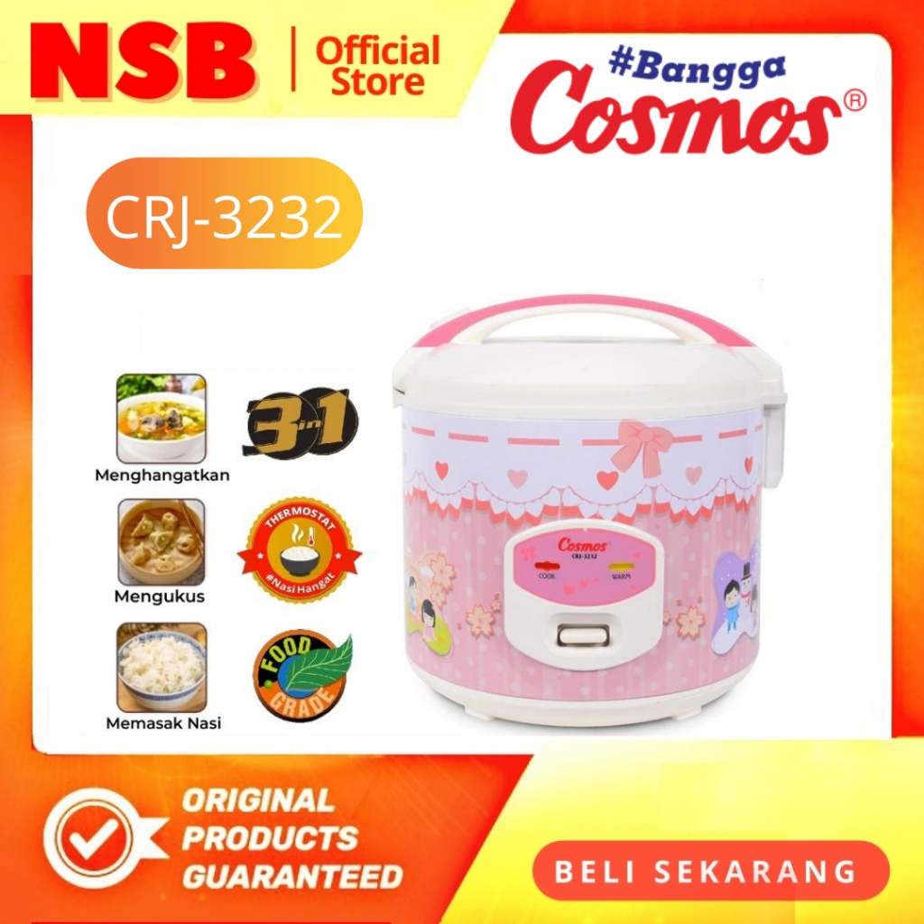 Cosmos Magic Com 2 L Rice Cooker CRJ-3232 Mejikom Mejicom