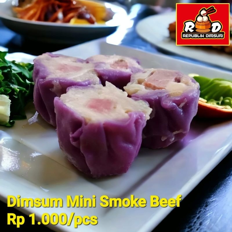 

DIMSUM MINI AYAM TOPPING SMOKE BEEF FROZEN 1pax isi 50