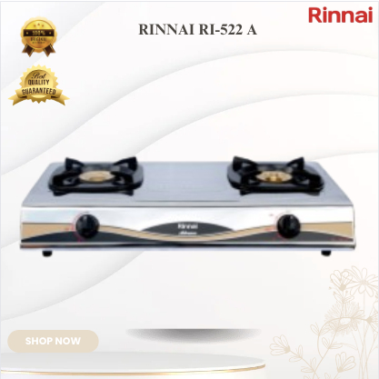 RINNAI KOMPOR GAS 2 TUNGKU RI-522 A API BESAR API LILIN TERMURAH/RI-522A/RI522A/RI 522A/RI 522 A
