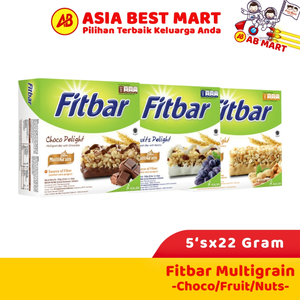 

Fitbar Nuts Coklat Fruits 5 X 22 Gram Snack Cemilan Diet