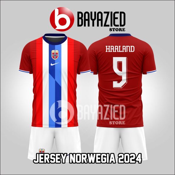 NORWEGIA JERSEY HAALAND TERBARU 2024 FULL PRINTING