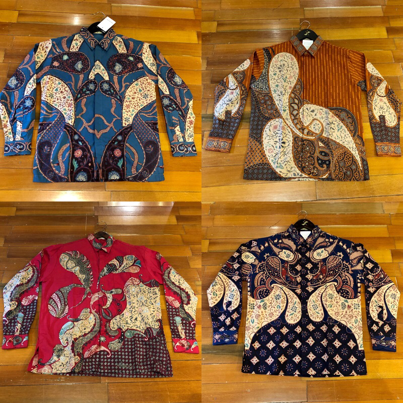 Baju Kemeja hem katun batik pria lengan panjang resmi formal original by Dian Pelangi official pekal