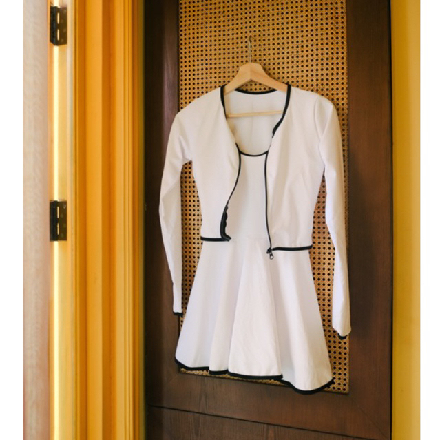 Bond Swimdress Swimsuit lengan panjang baju renang swimwear beach pantai dress wanita pakaian anak o