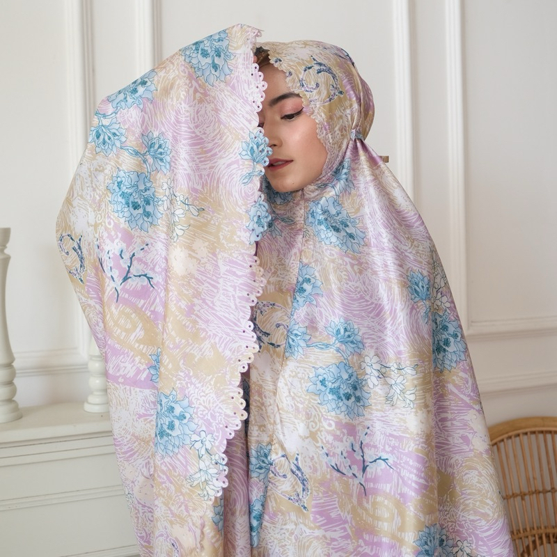 MUKENA motip terbaru SARAH 3in1 TRAVEL traveling mewah cantik jumbo-mukenatravel-mukena-mukenasyari-