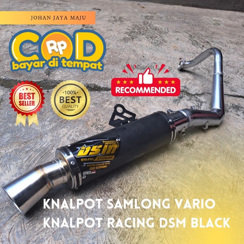 Knalpot DSM Black Vario 110 Karbu, Vario 110 Tekno, Vario 110 Cbs, Vario 110 Fit/Fi, Vario 125 Old/B