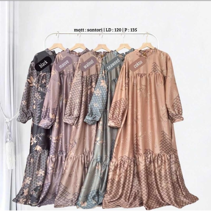 GAMIS JUMBO SILK LONG DRESS RAYA ELEGAN GAMIS ELMIRA