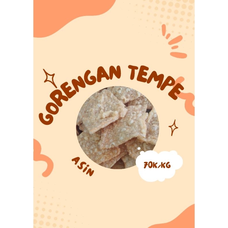 Gorengan Tempe Asin //250gr//oleh-oleh bandung