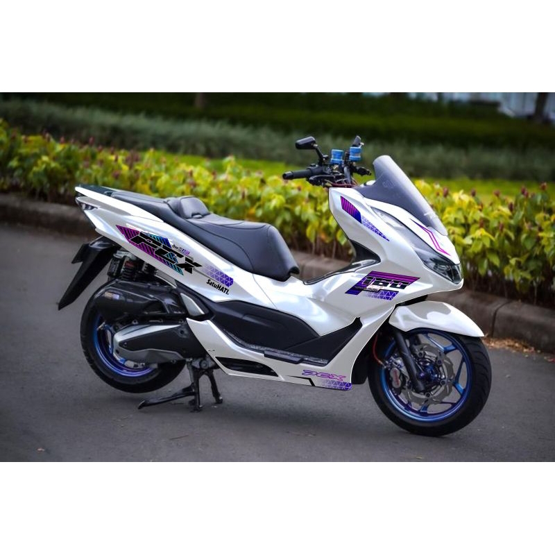 decal DECAL STICKER VARIASI MOTOR HONDA PCX 160/150 FULL BODY STRIPING VARIASI DECAL PCX 2019/2023