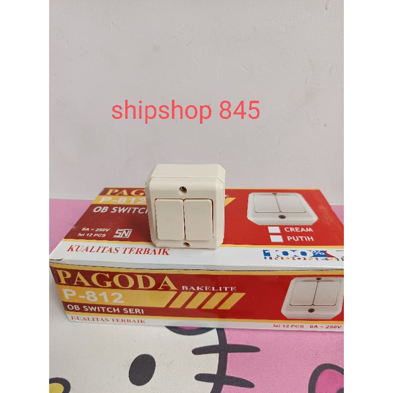 SAKLAR DOBEL OB SAKLAR UNTUK PEMASANGAN LUAR/TEMPEL SAKLAR MURAH MEREK PAGODA