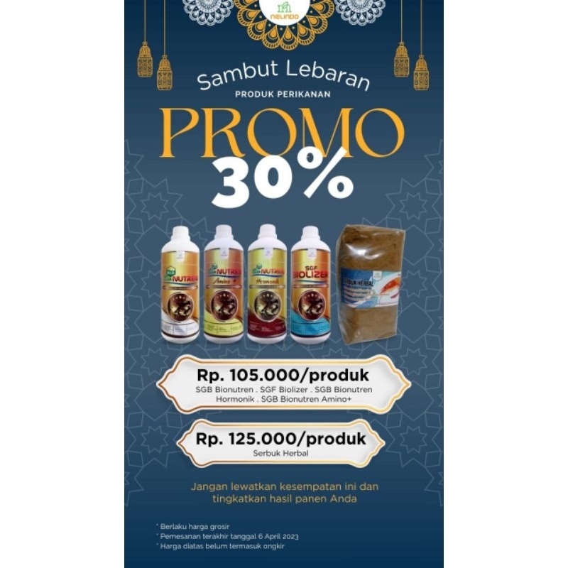 SGB Bionutren Paket Lengkap Sop Prigi Udang Vaname  Bioflok Nila Gurame Lele Mujaer Bandeng Hewan Te