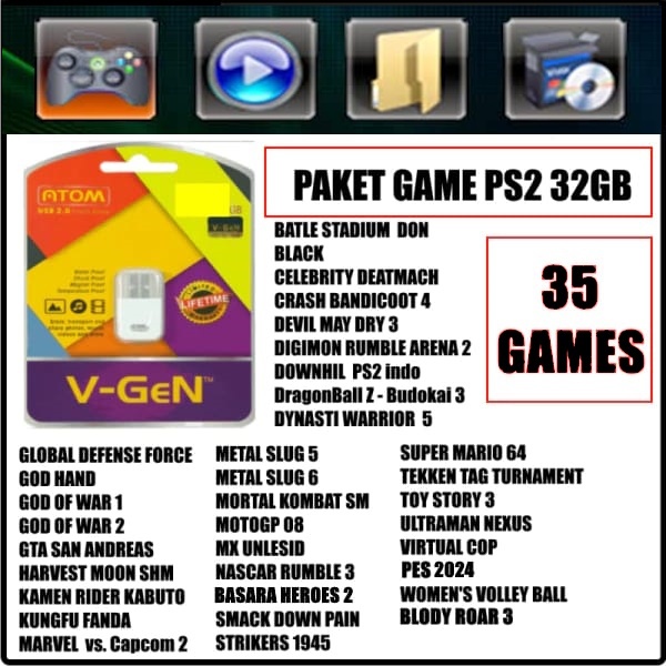 Paket game ps2 fullgame untuk ps2 matrix5 mcboot