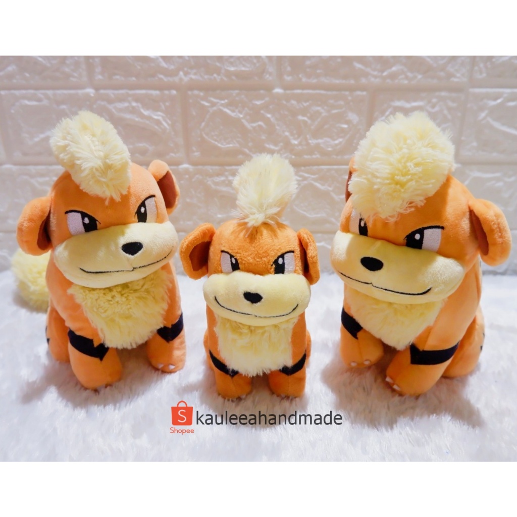 Boneka Pokemon Growlite Growlithe ori Pokemon center