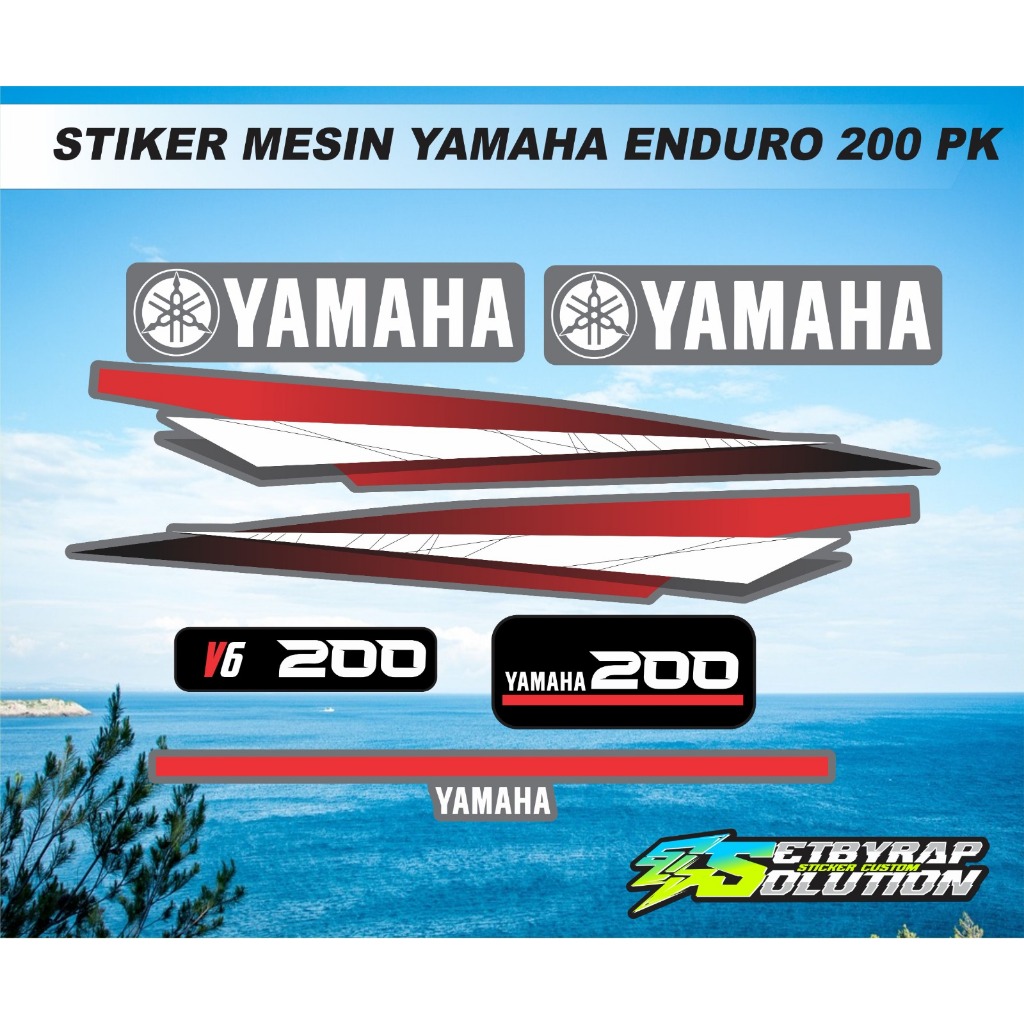 STIKER MESIN YAMAHA ENDURO 200 PK 1 SET