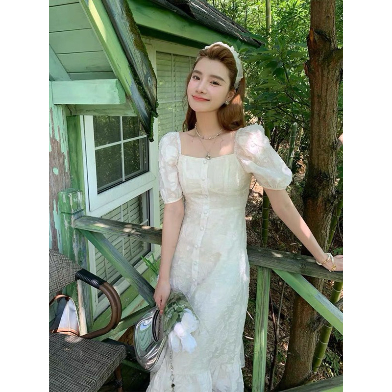 Kancinia Dress Sabrina Simple Basic Korean Chic Minimalis Sweet Street Casual Holiday Summer Spring 