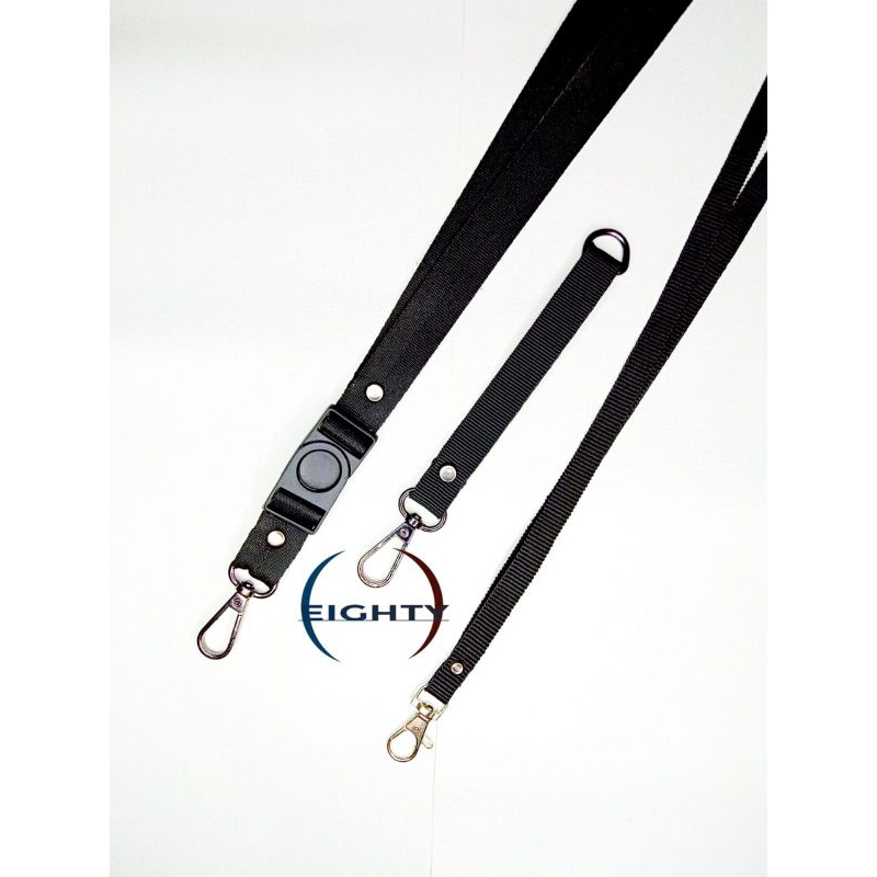 

Lanyard Hitam Polos Premium 2cm Dan 1cm Tali ID Card Polos