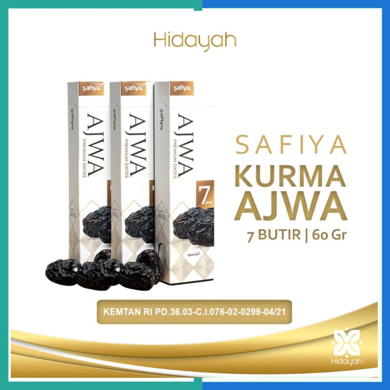 

KURMA SUKARI ALIYA 7 BUTIR / KURMA SUKARI PREMIUM KEMASAN MINI PACK Kurma Ajwa 7 butir premium | Kurma Nabi 100% Original