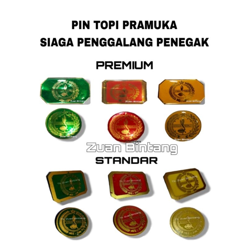 PIN TANDA TOPI EMBLEM PRAMUKA SIAGA PENGGALANG PENEGAK/PIN TOPI PRAMUKA SIAGA PENGGALANG PENEGAK