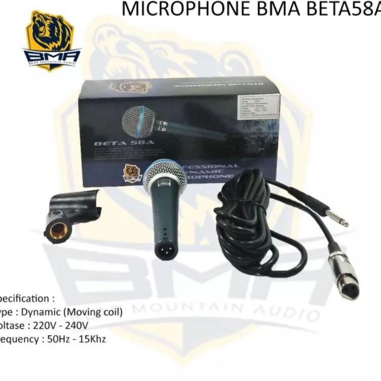 JDD Mic Microphone kabel BMA Beta58A Beta 58A Beta58S Dynamic mik original asli