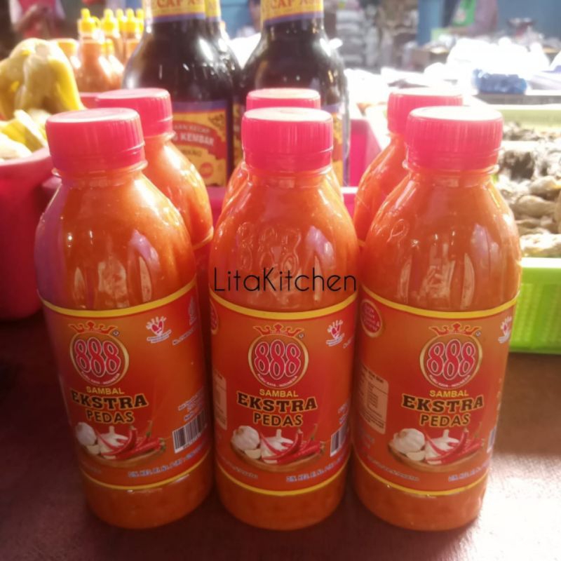 

Sambal cabe rawit 888 extra pedas Pontianak 350 ml