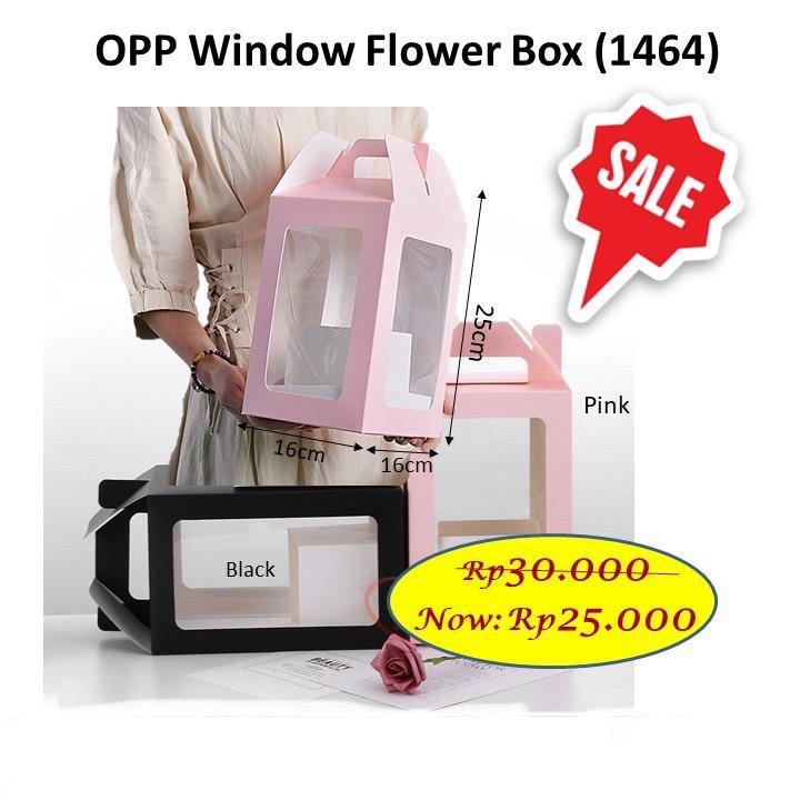 

OPP Window Flower Box 1464 Kotak Bunga Bloombox Box Hampers Kotak Hadiah Barang Florist Supply