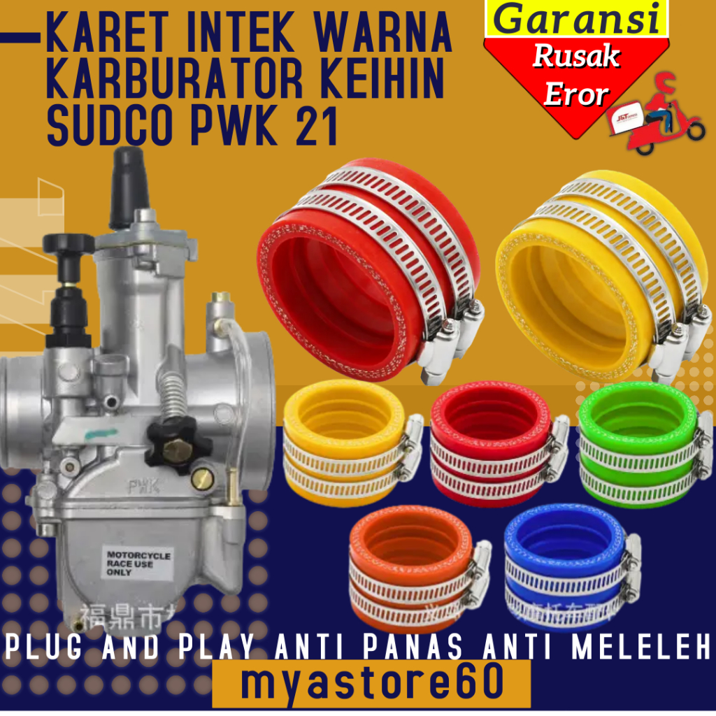 Karet Intek Manipul Manipol Karbu PWK 21 PWK21 Manipol Intek Intex Sambungan Karburator Carburator P