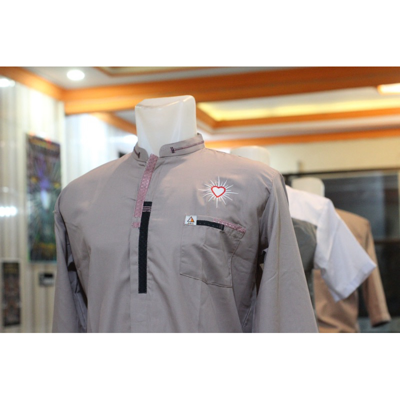 Baju Koko PSHT Mauve Simple Elegan Lengan Panjang