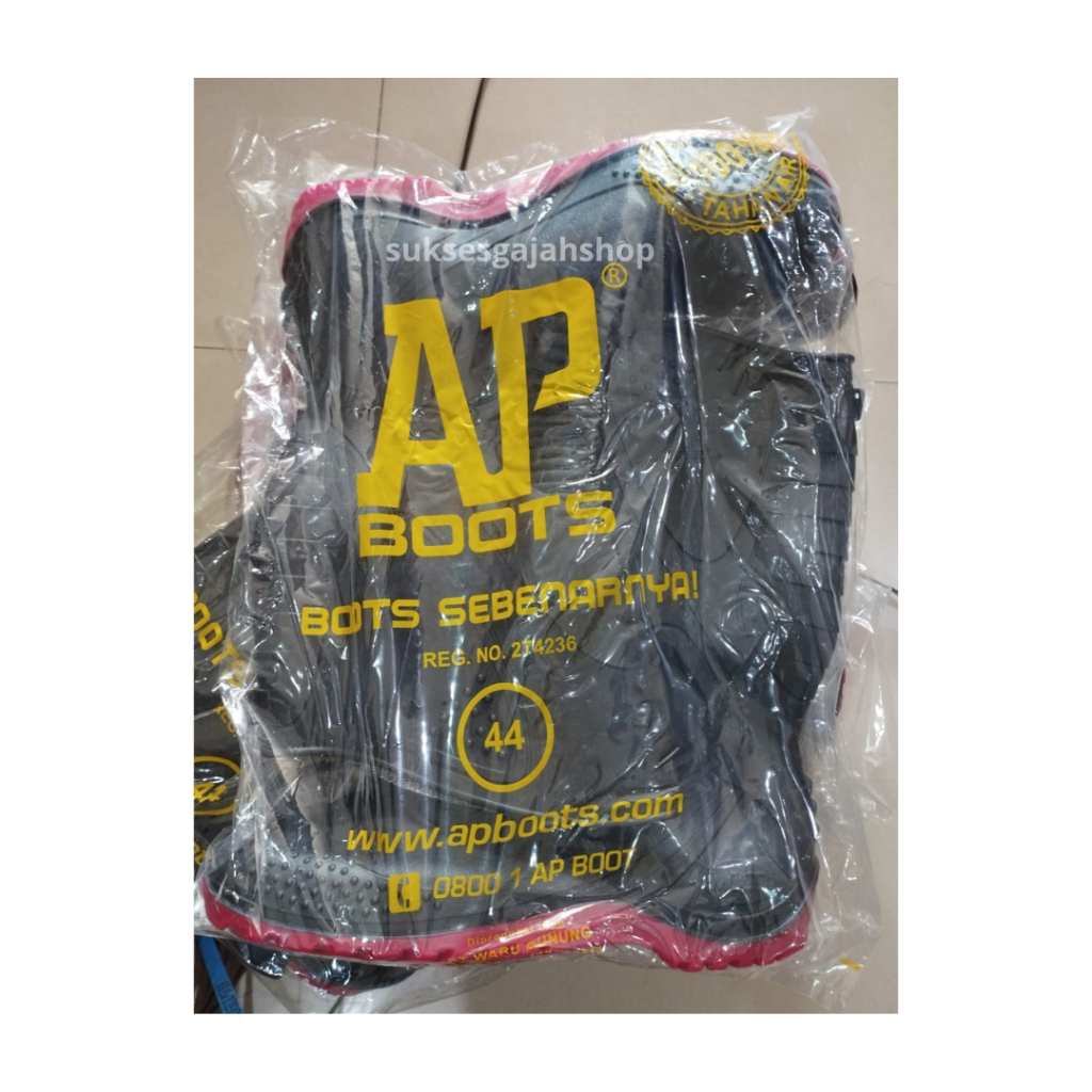 AP BOOTS MOTO SEPATU BOOTS MERAH HITAM Uk. 44 / SAFETY BOOTS