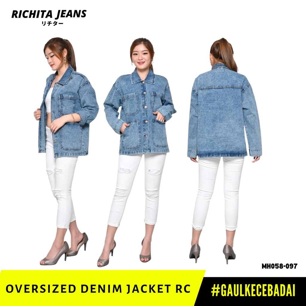JAKET DENIM WANITA ALLSIZE LENGAN PANJANG JACKET JEANS
