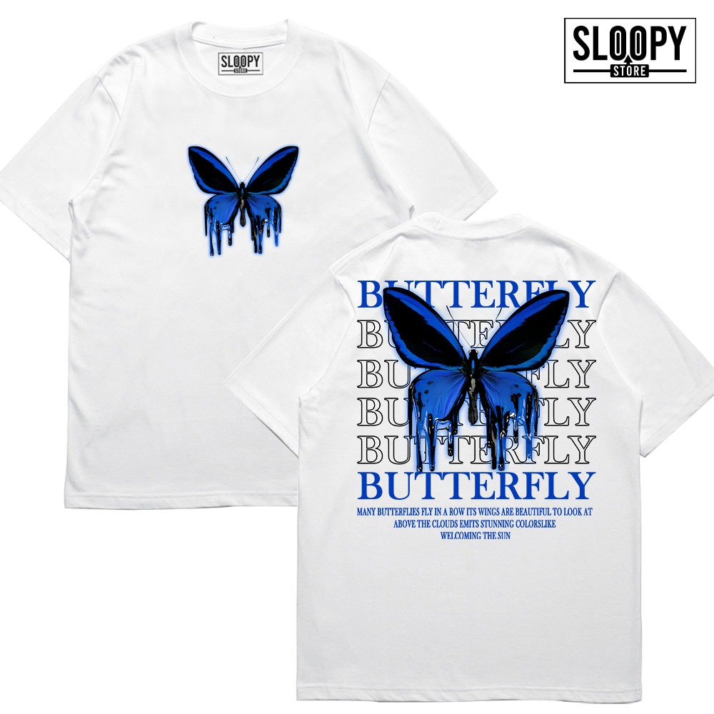 SLOOPY - T - shirt BUTTERFLY AESTHETIC/kaos streetwear/kaos aesthetic