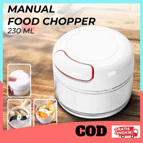 Food Chopper Manual Penggiling Bumbu Easy Operation 230ml/Food Chopper Mini/Food Chopper Mini Blende