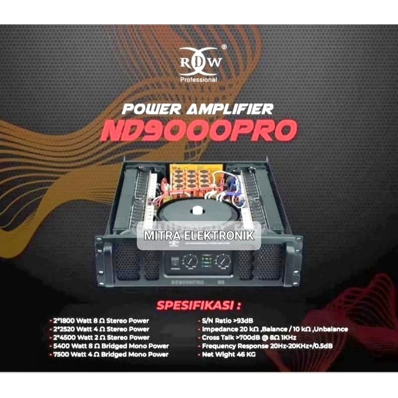 POWER RDW ND9000PRO GB CLASS / POWER AMPLIFIER RDW ND 9000PRO CLASS GB