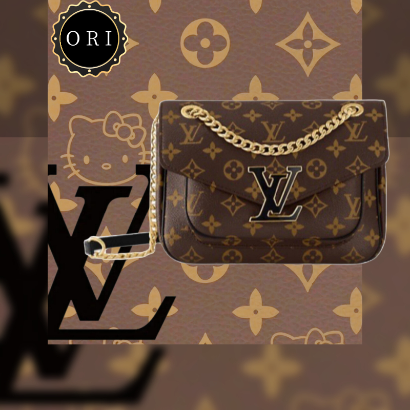 [100% Original] LV Louis Vuitton PASSY tasnya Ransel Wanita Tote Bag Top Handle Bag Tas Selempang & 