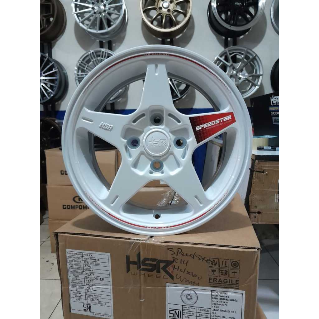 velg mobil racing ring 14x6 h4x100 et 35 white glssy