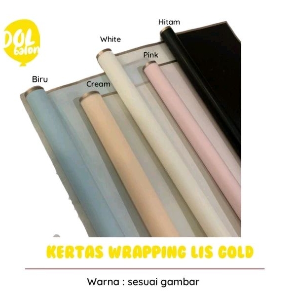 

Cellophane Wrapping Bunga Lis Gold Bungkus Hand Bouquet Satuan