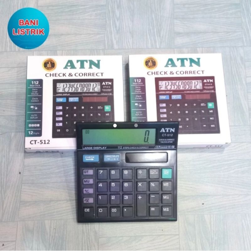 

Kalkulator CT 512 ATN 12 Digit Check & Correct
