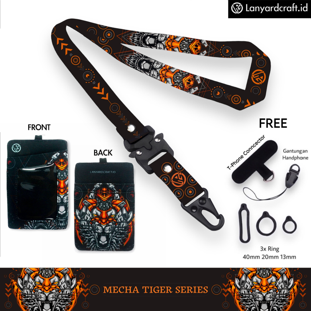 

LC.ID Lanyard Craft Mecha Tiger V3 Gantungan Tali Holder Card Printing - Mecha Tiger Series