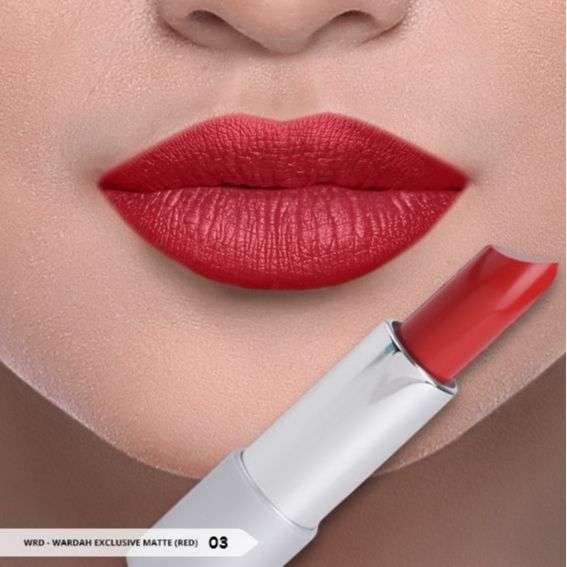 WARDAH EXCLUSIVE MATTE LIPSTIK | WARDAH LIPSTIK | No. 3 RED 3,5 gr