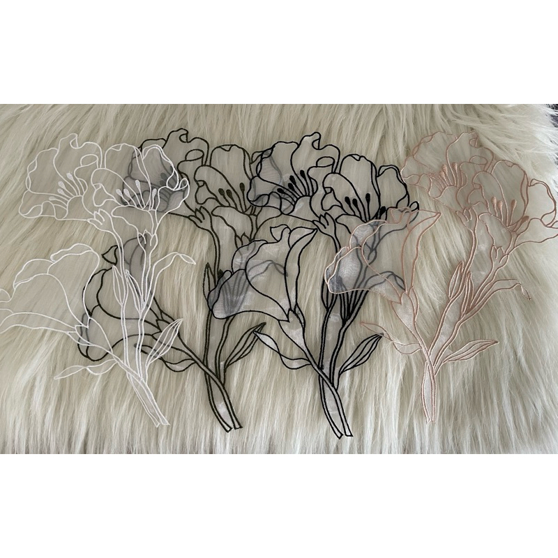 Lace Bunga/ Bordir Bunga Tile/ Patch Bunga Bordir