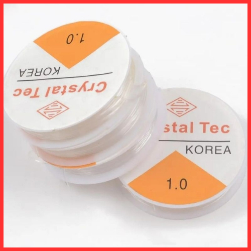 Tali Senar Elastis 0.6Mm/0.7Mm/0.8Mm/1.0Mm Tali Nyilon Karet Elastis Bahan Craft Kerajinan