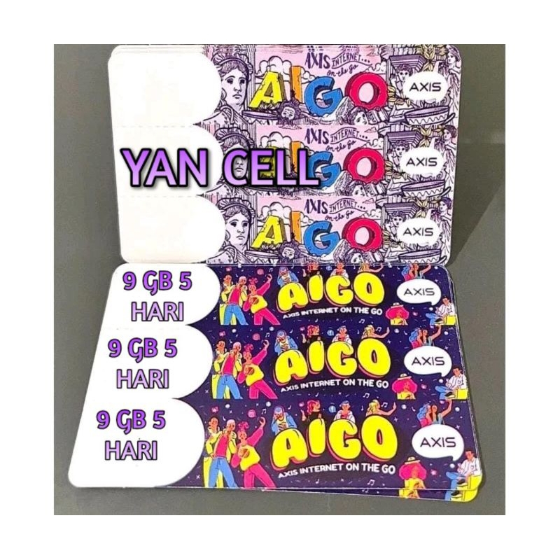 VOUCHER AXIS AIGO 9 GB 5 HARI (BOY SUMATRA)